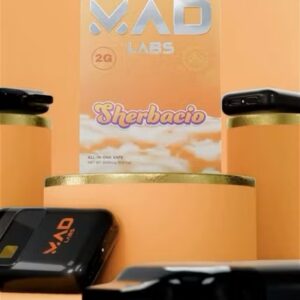 Mad Labs Disposable Vape – Sherbaccio – All-in-One Gold Edition 2G